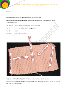 Pagina uit haakpatroon omslag notitieboekje