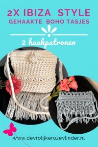 2 haakpatronen boho Ibiza tasjes