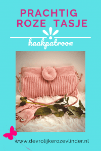 Haakpatroon prachtig roze tasje / clutch