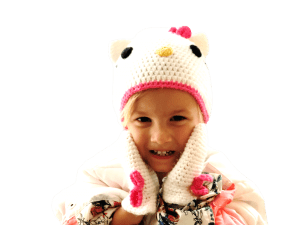 Haakpatroon Hello Kitty mutsje en wantjes