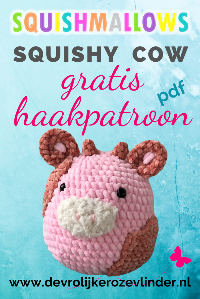 squishy cow - knuffel koe - gratis haakpatroon