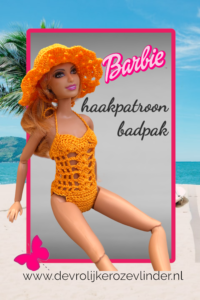 Haakpatroon badpak / monokini voor Barbie