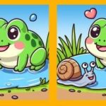 IQ-test: vind 3 verschillen tussen een foto van een kikker